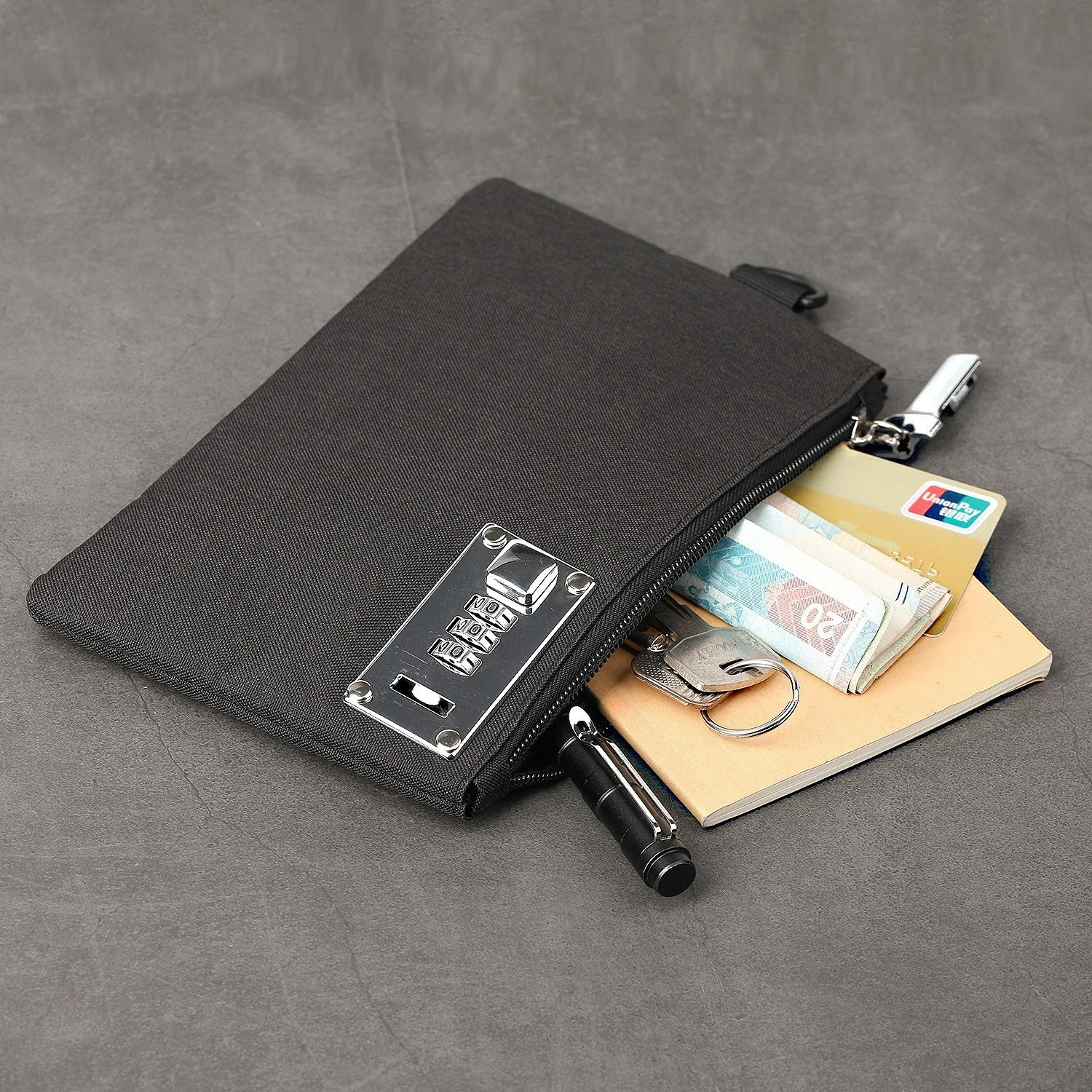 Portable Wallet with Combination Lock