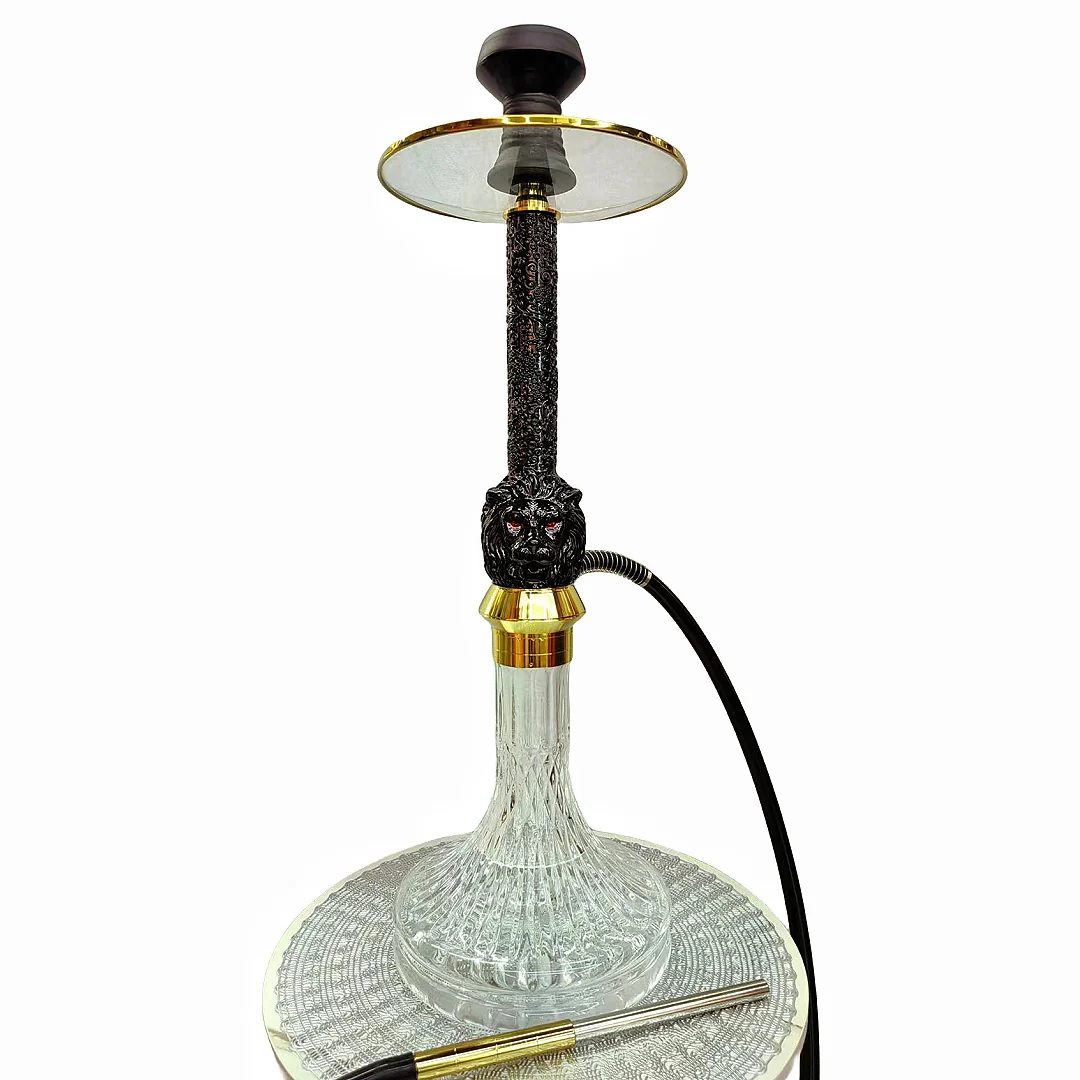 Double-Sided Lion-Head Resin Hookah
