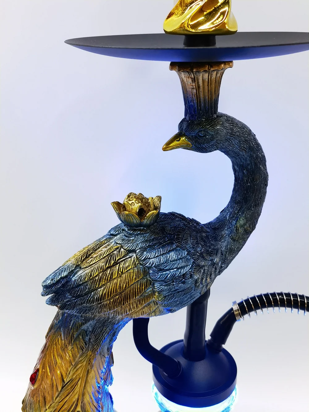 Peacock-Shaped Resin Hookah