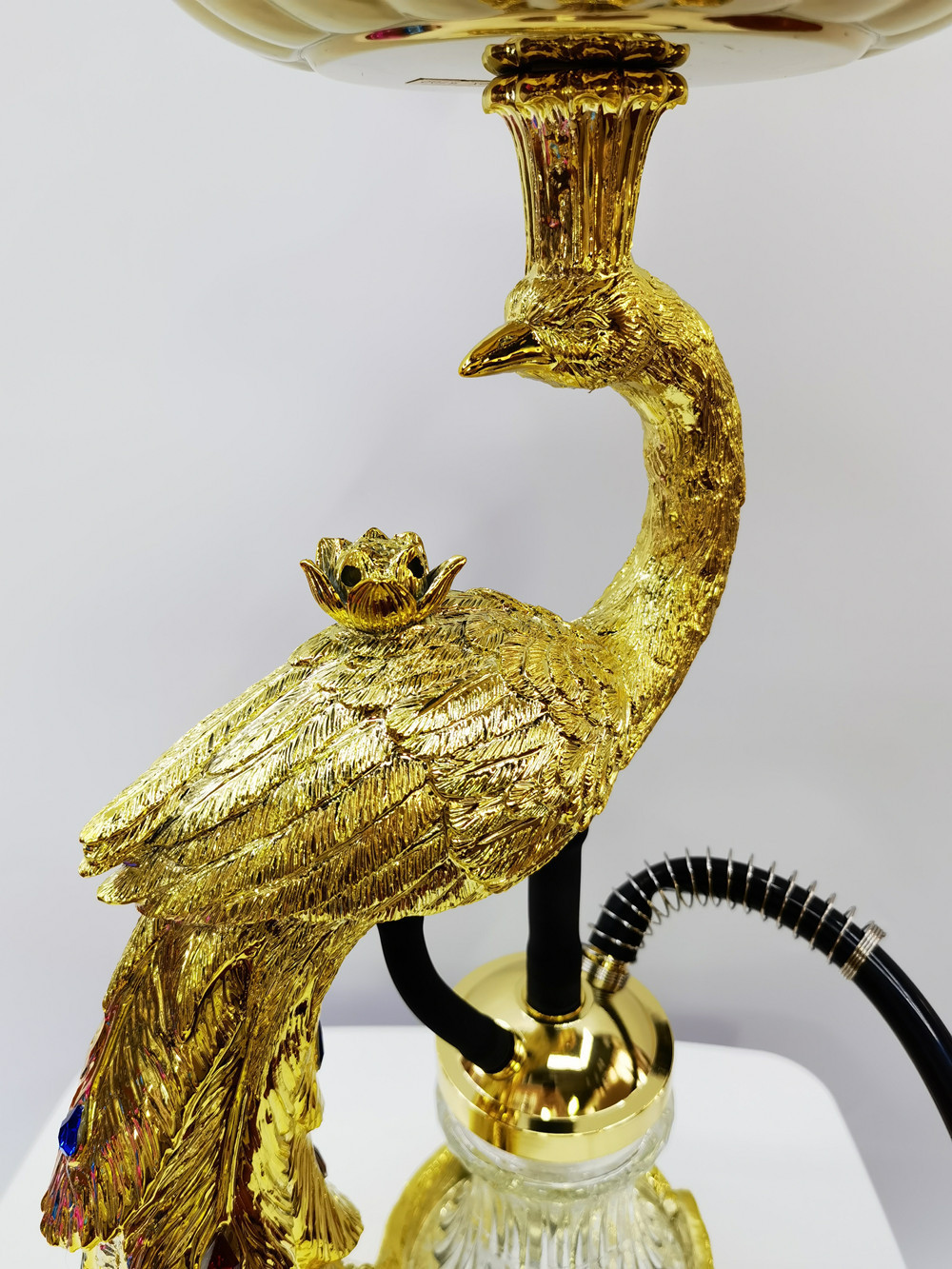 Peacock-Shaped Resin Hookah