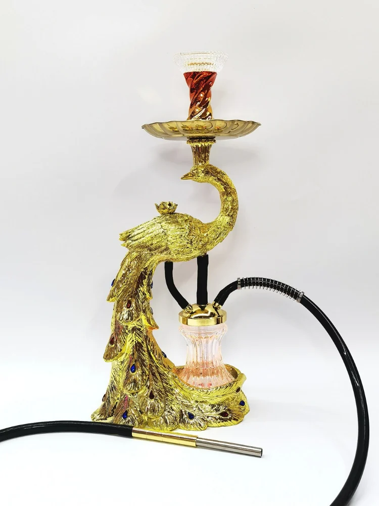 Peacock-Shaped Resin Hookah