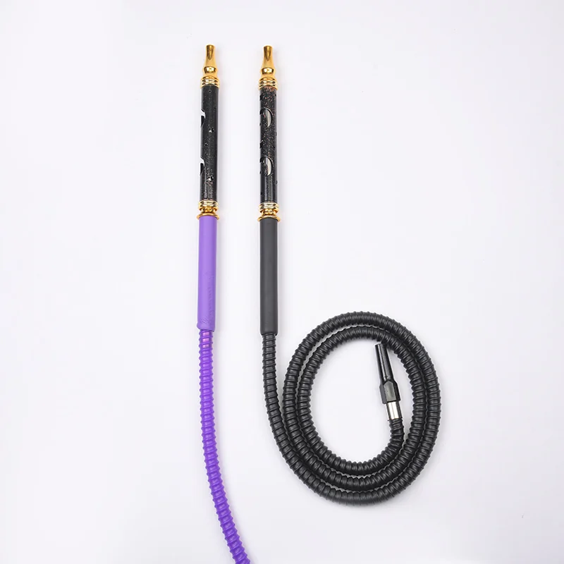 Silicone Hookah Hose with Alloy Handle