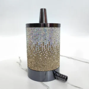 Compact Rhinestone-Decorated Hookah
