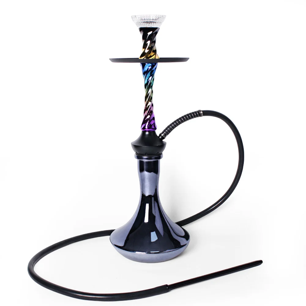 Multicolor Electroplated Twist-Design Hookah
