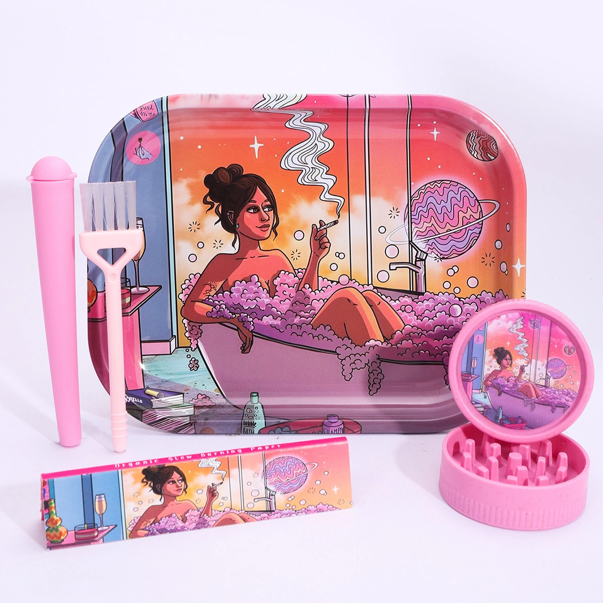 Five-Piece Rolling Tray Accessory Set