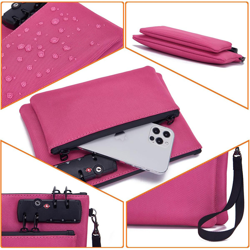 Lockable RFID-Blocking Document Storage Bag
