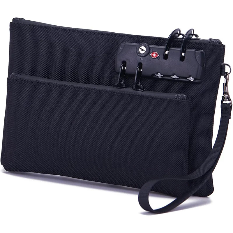 Lockable RFID-Blocking Document Storage Bag