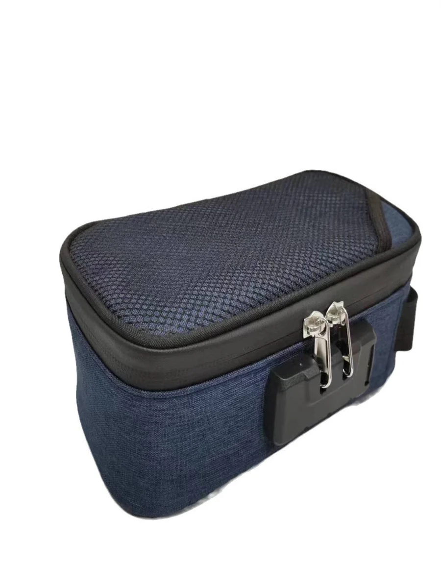 Activated Carbon Smell-Proof Polyester Tobacco Travel Bag with Combination Lock for Pipes