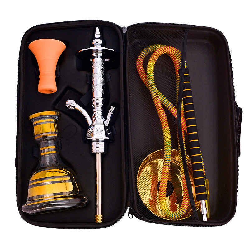 Single-Hose Hookah Set with Carry Bag