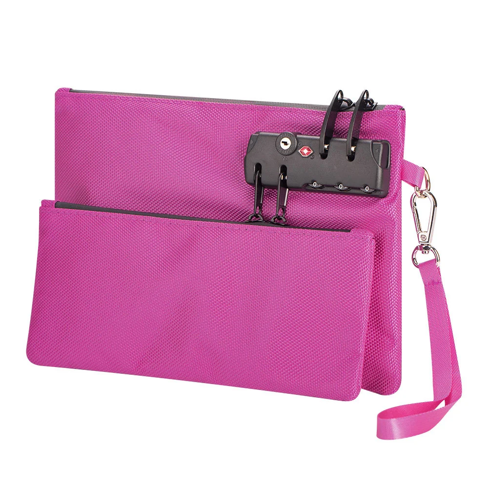 Lockable Zippered Storage Bag for Documents and Accessories for Passports