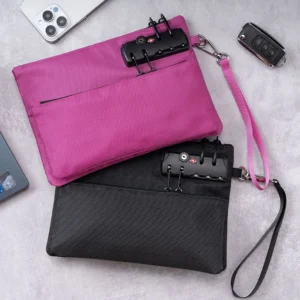 Lockable Zippered Storage Bag for Documents and Accessories for Passports