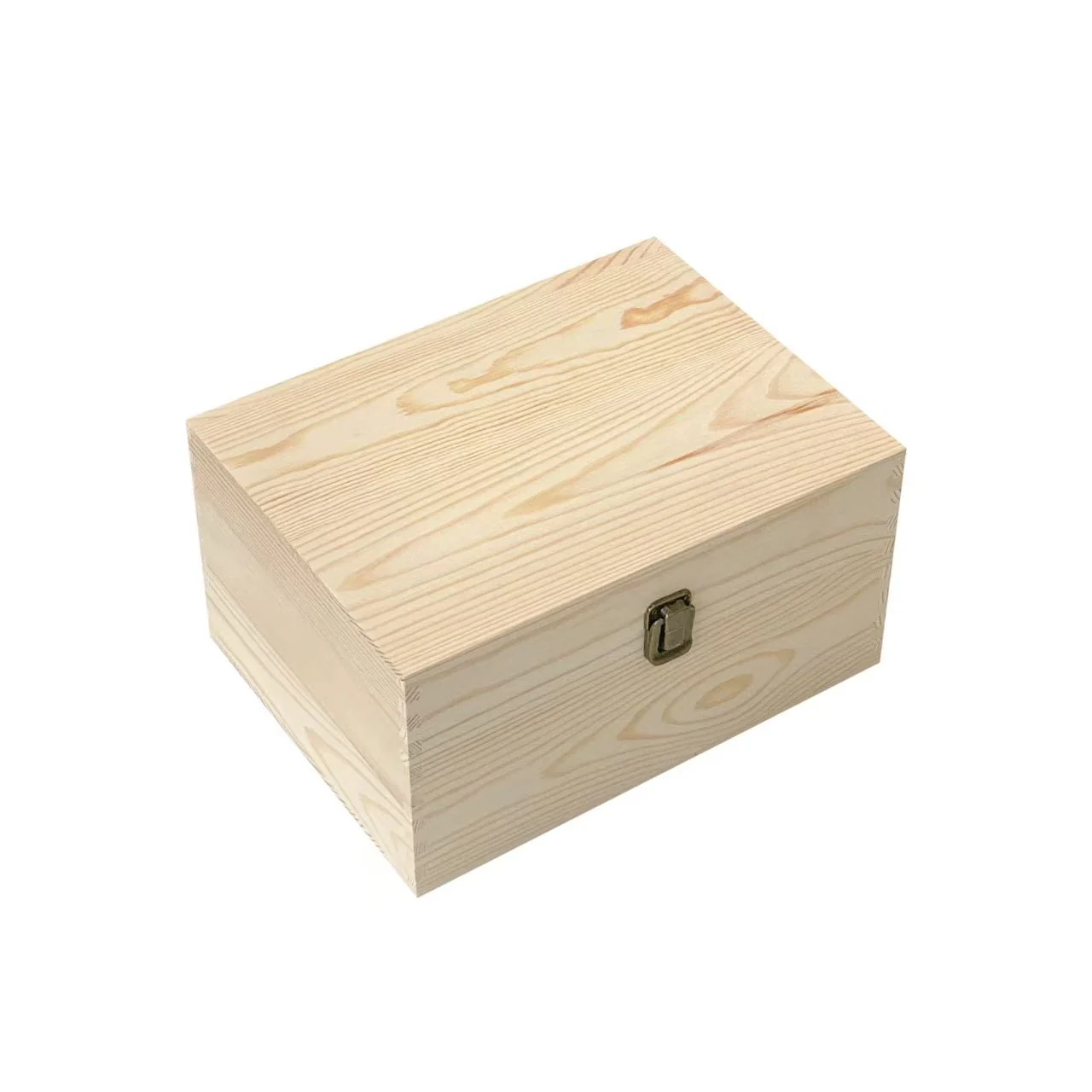 Solid Wood Gift Box with Hinged Lid