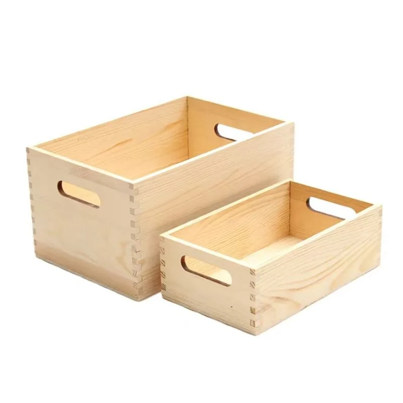 Solid Wood Gift Box with Hinged Lid