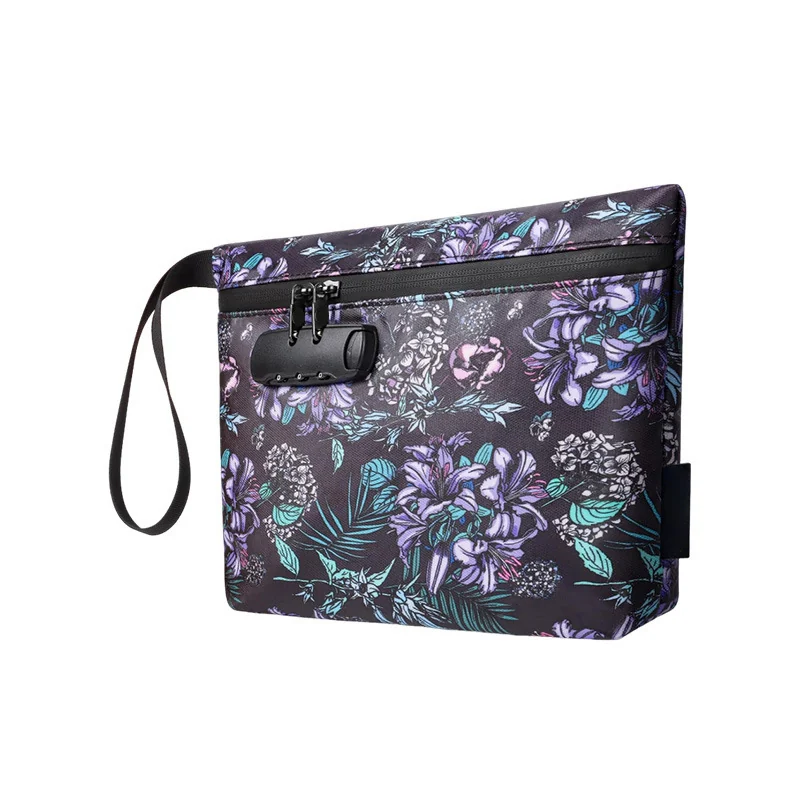 Colorful Smell-Proof Combination Lock Storage Bag for Documents, Stamps and Pipes