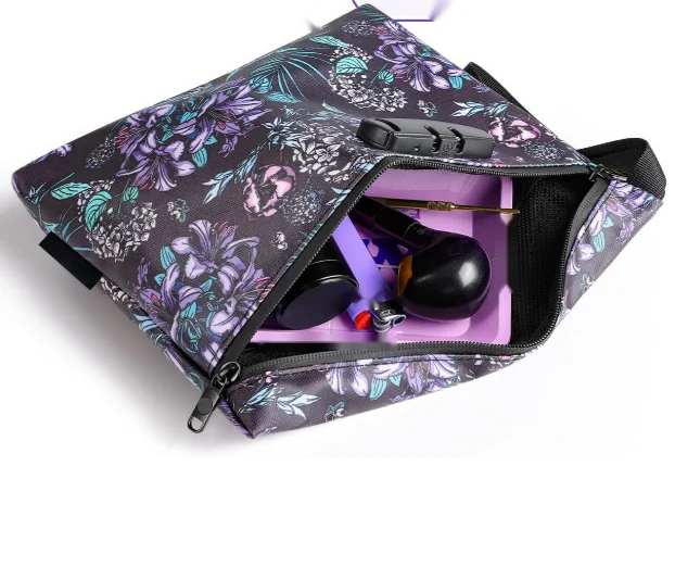 Colorful Smell-Proof Combination Lock Storage Bag for Documents, Stamps and Pipes