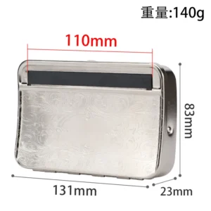 Metal Semi-Automatic Cigarette Rolling Box for Hand-Rolled Tobacco — dimension 008