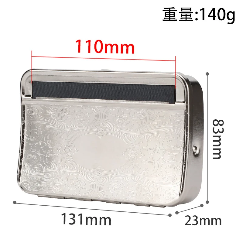 Metal Semi-Automatic Cigarette Rolling Box for Hand-Rolled Tobacco — dimension 008
