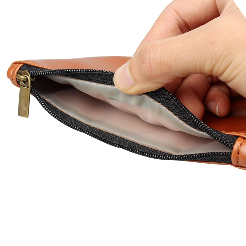 Portable PU Leather-Style Moisture-Retaining Tobacco and Pipe Pouch for Outdoor Travel — interior view 026