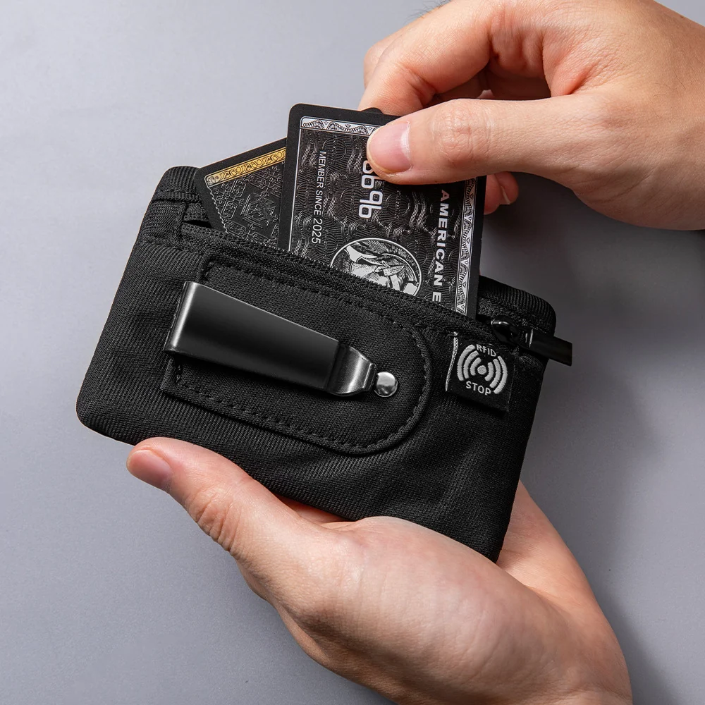 RFID-Blocking Concealed Waist-Clip Travel Wallet for Cards and Coins — application 009
