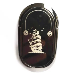 Slim USB-Rechargeable Metal Lighter with Phone Attachment — application view 029